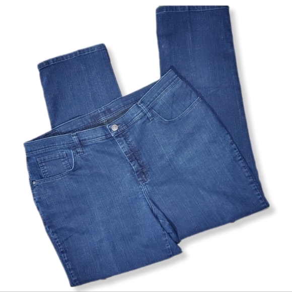 Lee Jeans Stretch Straight Leg medium-dark wash Women's 18W W-524 - Picture 6 of 7